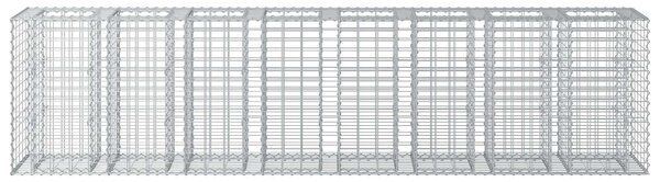 VidaXL Gabion emelt ágy 2 db 330 x 50 x 80 cm Horganyzott Acél Ezüst