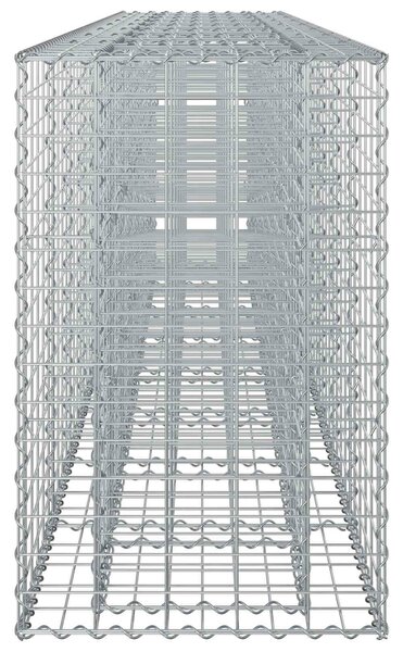VidaXL Gabion emelt ágy 2 db 330 x 50 x 80 cm Horganyzott Acél Ezüst
