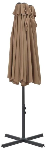 Kettős Tetős Napernyő - 460x270 cm - Alumínium - Bézs