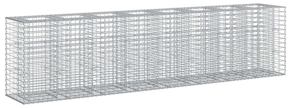 VidaXL Gabion emelt ágy 2 db 330 x 50 x 80 cm Horganyzott Acél Ezüst