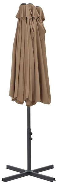 Kettős Tetős Napernyő - 460x270 cm - Alumínium - Bézs