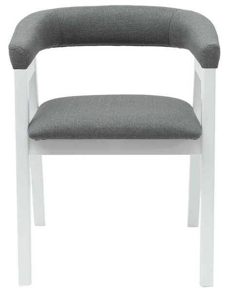 Étkező Székek 2 pcs Fehér 54 x 57 x 73 cm Tömör Gumi Fa