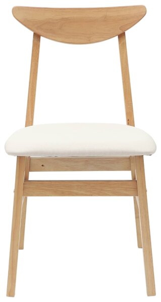Étkező Székek 2 pcs Természetes 42 x 47.5 x 81 cm Tömör Gumi Fa