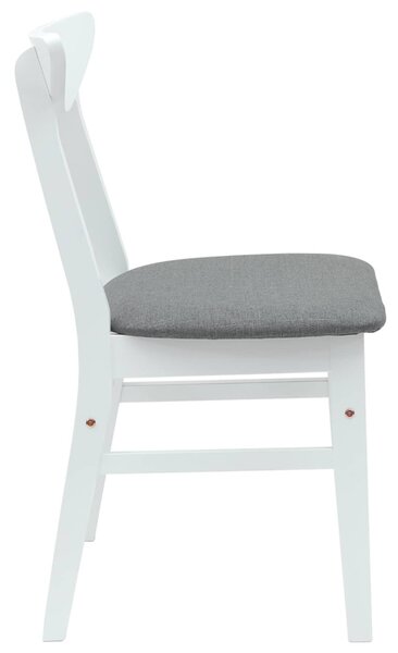Étkező Székek 2 pcs Fehér 42 x 47.5 x 81 cm Tömör Gumi Fa