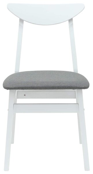 Étkező Székek 2 pcs Fehér 42 x 47.5 x 81 cm Tömör Gumi Fa