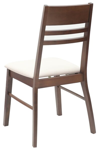 Étkező Székek 2 pcs Világos Barna 43 x 54 x 89 cm Tömör Gumi Fa