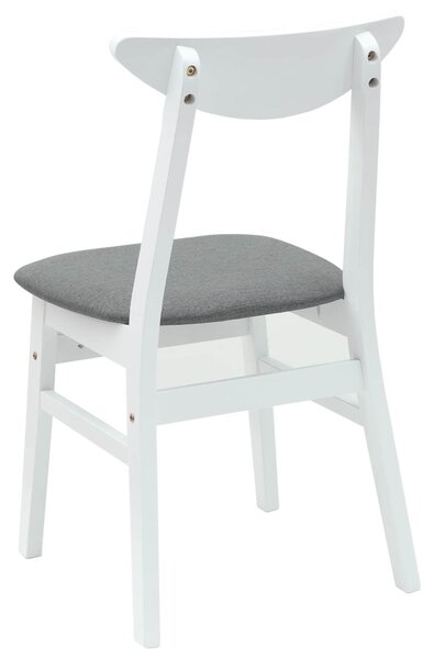 Étkező Székek 2 pcs Fehér 42 x 47.5 x 81 cm Tömör Gumi Fa