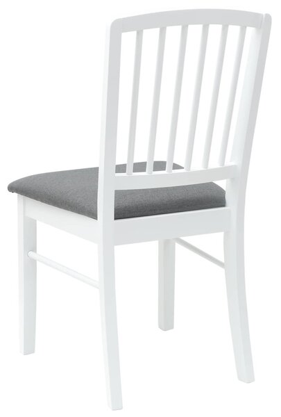 Étkező Székek 2 pcs Fehér 50 x 52,5 x 91 cm Tömör Gumi Fa