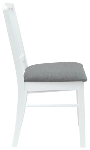 Étkező Székek 2 pcs Fehér 50 x 52,5 x 91 cm Tömör Gumi Fa