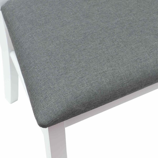 Étkező Székek 2 pcs Fehér 50 x 52,5 x 91 cm Tömör Gumi Fa