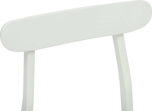 Étkezőszék 2 pcs Fehér 43 x 44,5 x 77 cm Tömör Gumi Fa
