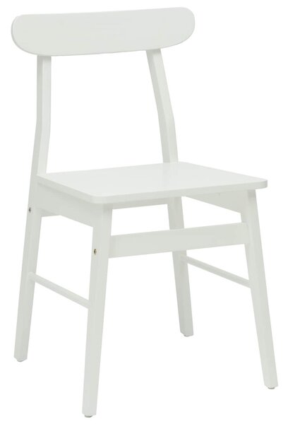 Étkezőszék 2 pcs Fehér 43 x 44,5 x 77 cm Tömör Gumi Fa