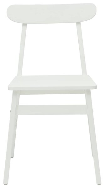 Étkezőszék 2 pcs Fehér 43 x 44,5 x 77 cm Tömör Gumi Fa