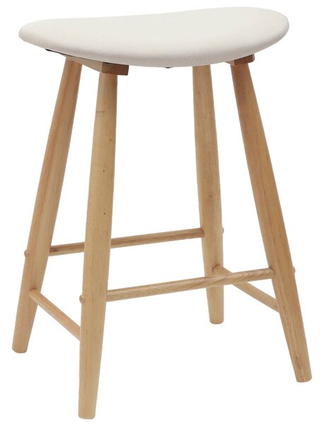 Étkező Székek 2 pcs Természetes 46 x 37 x 63 cm Tömör Gumi Fa