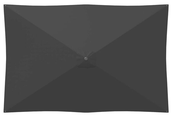 Kerti napernyő 200 x 300 cm Poliészter Négyszögletes Fekete