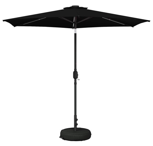 VidaXL Kerti napernyő LED világítással és talppal 270 x 270 cm