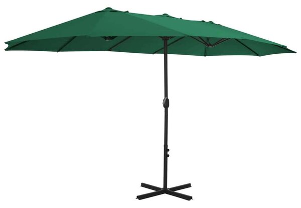 VidaXL zöld kültéri napernyő alumíniumrúddal 460 x 270 cm