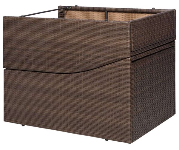 VidaXL Napozóágy - Barna Polyrattan - 192cm
