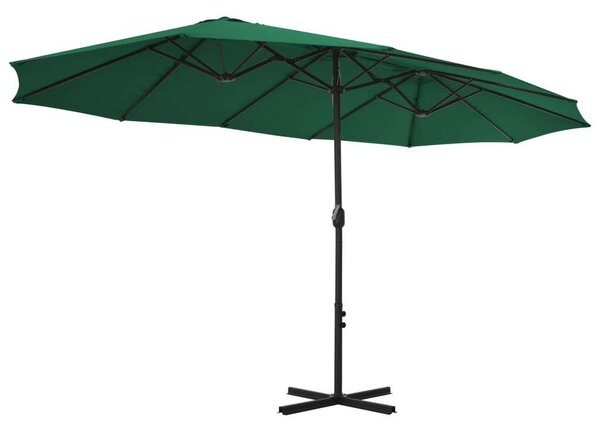VidaXL zöld kültéri napernyő alumíniumrúddal 460 x 270 cm