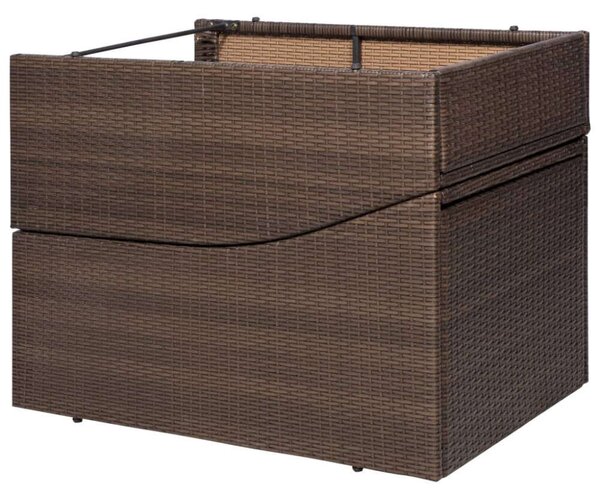 VidaXL Napozóágy - Barna Polyrattan - 192cm