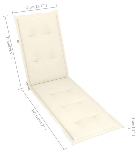 VidaXL Akácfa Napozószék - 167cm