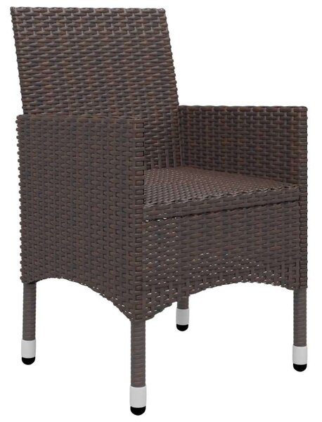 Polyrattan Kerti Étkezőgarnitúra - 9 részes - Barna