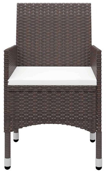 Polyrattan Kerti Étkezőgarnitúra - 9 részes - Barna