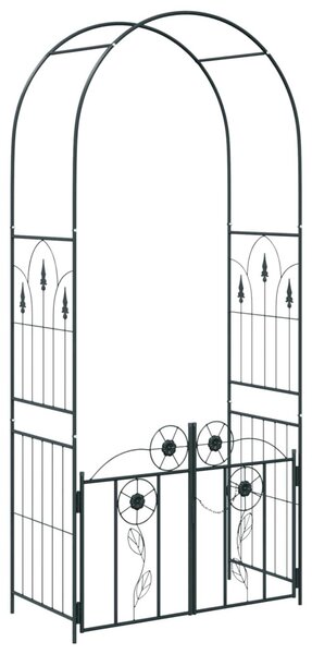 Kerti Ív zárral Fekete 102 x 50 x 218 cm