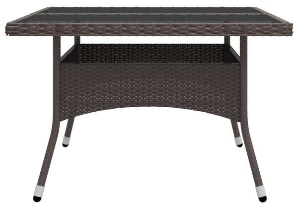 Polyrattan Kerti Étkezőgarnitúra - 9 részes - Barna