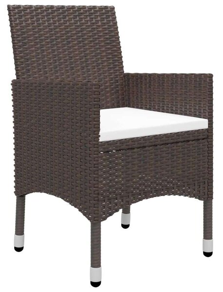 Polyrattan Kerti Étkezőgarnitúra - 9 részes - Barna