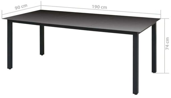 VidaXL Polyrattan Kerti Étkezőgarnitúra - 9 részes