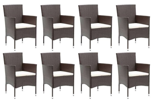 VidaXL Polyrattan Kerti Étkezőgarnitúra - 9 részes