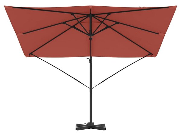 VidaXL Roma napernyő Piros 286 x 284 x 265 cm Alumínium és poliészter