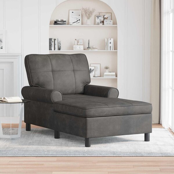PÁRÁS FOTEL párnával Fekete 91 x 157 x 91 cm Antik PU