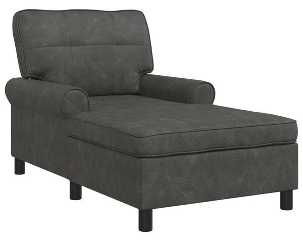 PÁRÁS FOTEL párnával Fekete 91 x 157 x 91 cm Antik PU