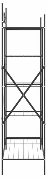 Nyitott Szekrény polcokkal Fekete 104,5 x 45 x 172 cm Acél
