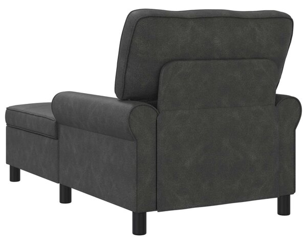 PÁRÁS FOTEL párnával Fekete 91 x 157 x 91 cm Antik PU
