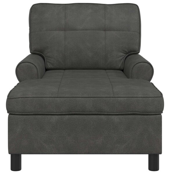 PÁRÁS FOTEL párnával Fekete 91 x 157 x 91 cm Antik PU
