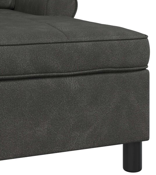 PÁRÁS FOTEL párnával Fekete 91 x 157 x 91 cm Antik PU