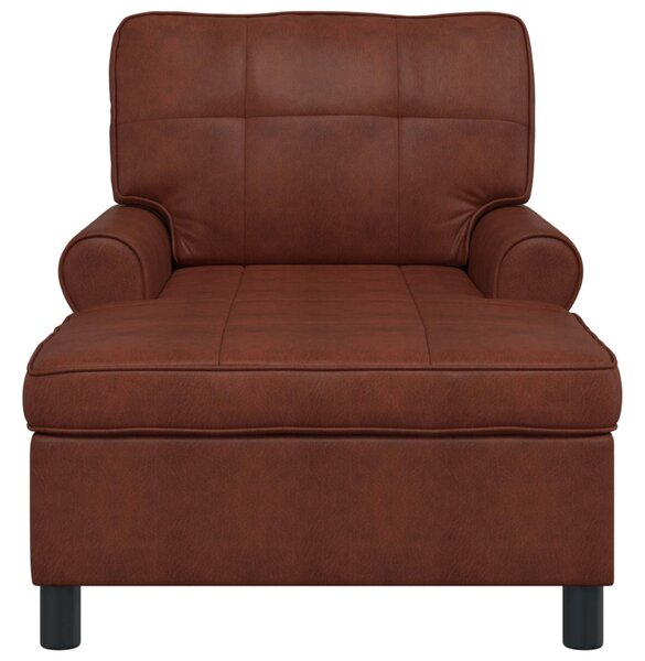 PÁRÁS FOTEL párnával Fényes Barna 91 x 157 x 91 cm Antik PU