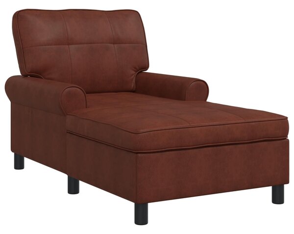 PÁRÁS FOTEL párnával Fényes Barna 91 x 157 x 91 cm Antik PU