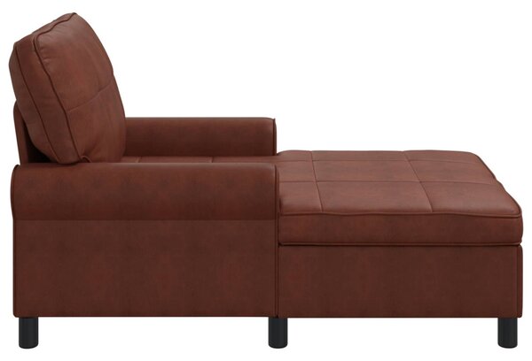 PÁRÁS FOTEL párnával Fényes Barna 91 x 157 x 91 cm Antik PU