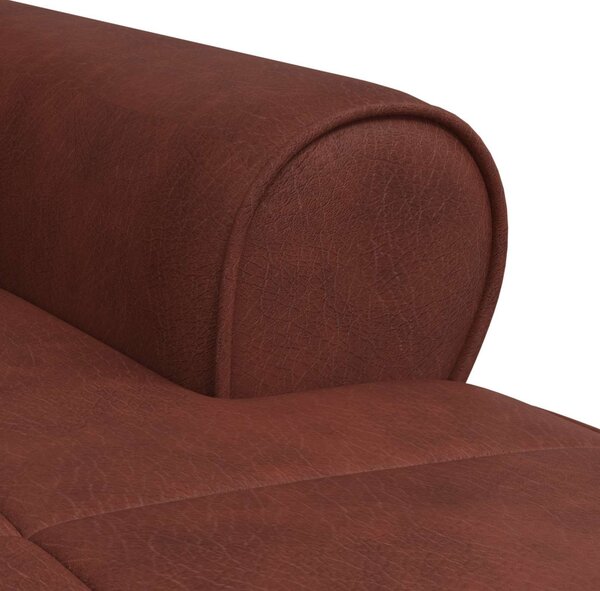 PÁRÁS FOTEL párnával Fényes Barna 91 x 157 x 91 cm Antik PU