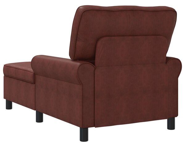 PÁRÁS FOTEL párnával Fényes Barna 91 x 157 x 91 cm Antik PU