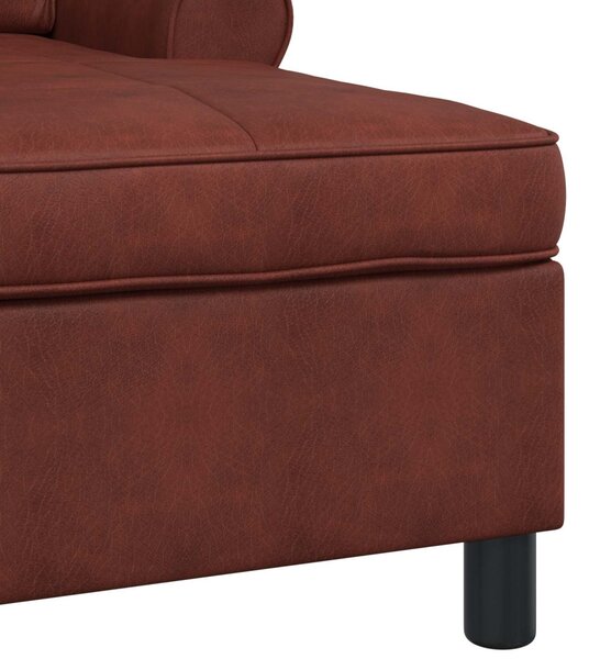 PÁRÁS FOTEL párnával Fényes Barna 91 x 157 x 91 cm Antik PU