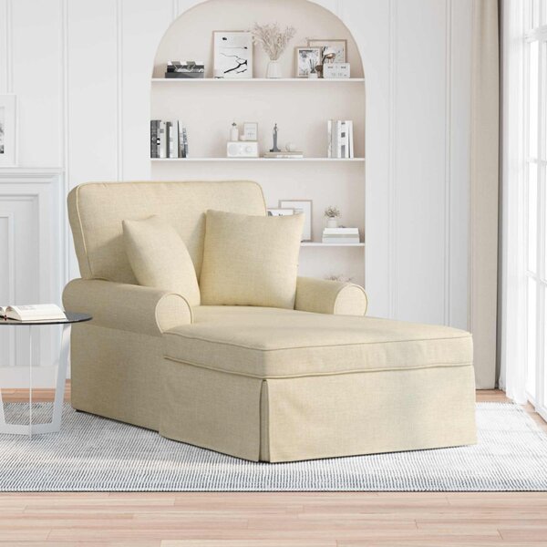 Fotel Loungba Szoknyával párnával Krém 91 x 157 x 91 cm szövet