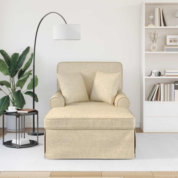 Fotel Loungba Szoknyával párnával Krém 91 x 157 x 91 cm szövet