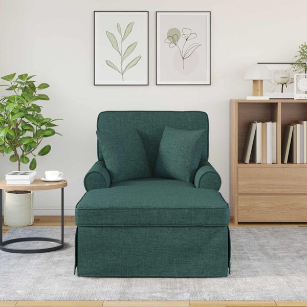 Fotel Loungba Szoknyával Sötétzöld 91 x 157 x 91 cm szövet