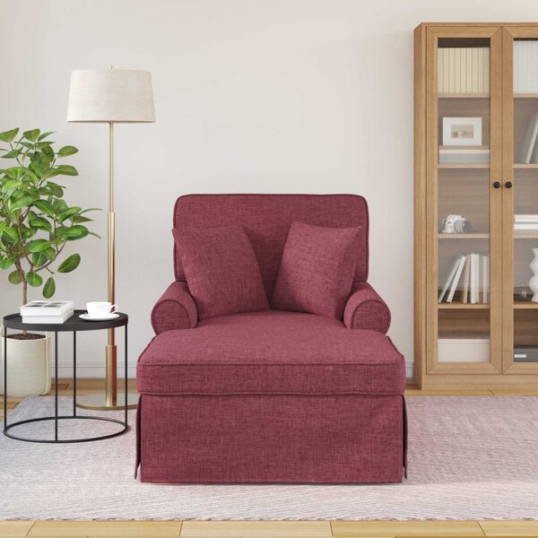 Fotel Loungba Szoknyával párnával Bordó 91 x 157 x 91 cm szövet