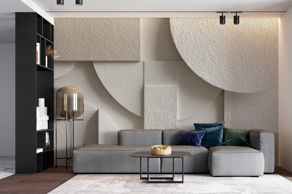 Fotótapéta Bézs színű geometriai formák absztrakt kompozíciója, Fotótapéta geometria, w04395 : Uwalls.hu